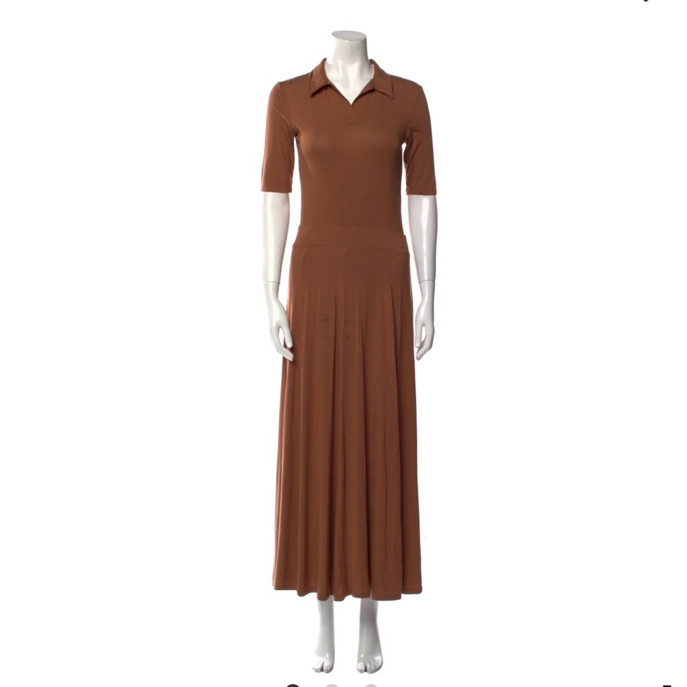 Albus Lumen Elegant Brown Long Dress